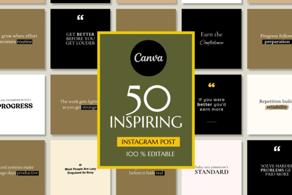 Download 50 POSITIVE INSTAGRAM TEMPLATE - Premium Bundle