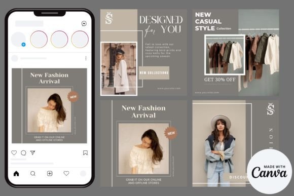 Download 4 Fashion Instagram Feed Templates - Feed template Collection