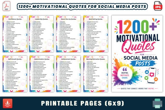 Download 1200+ Motivational Quotes for Social - Premium Resources