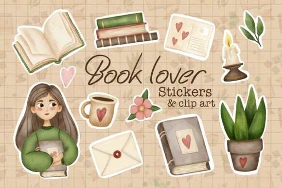 Download Book Lover, Clipart, Sticker for Readers - Readers Collection