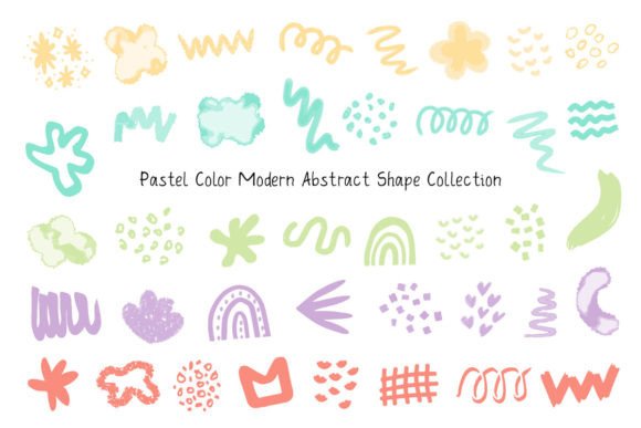 Download Pastel Color Modern Abstract Shape - Pastel color Collection