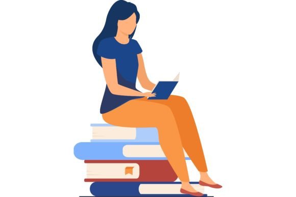 Download Book Readers Concept. Woman Sitting on S - Readers Collection